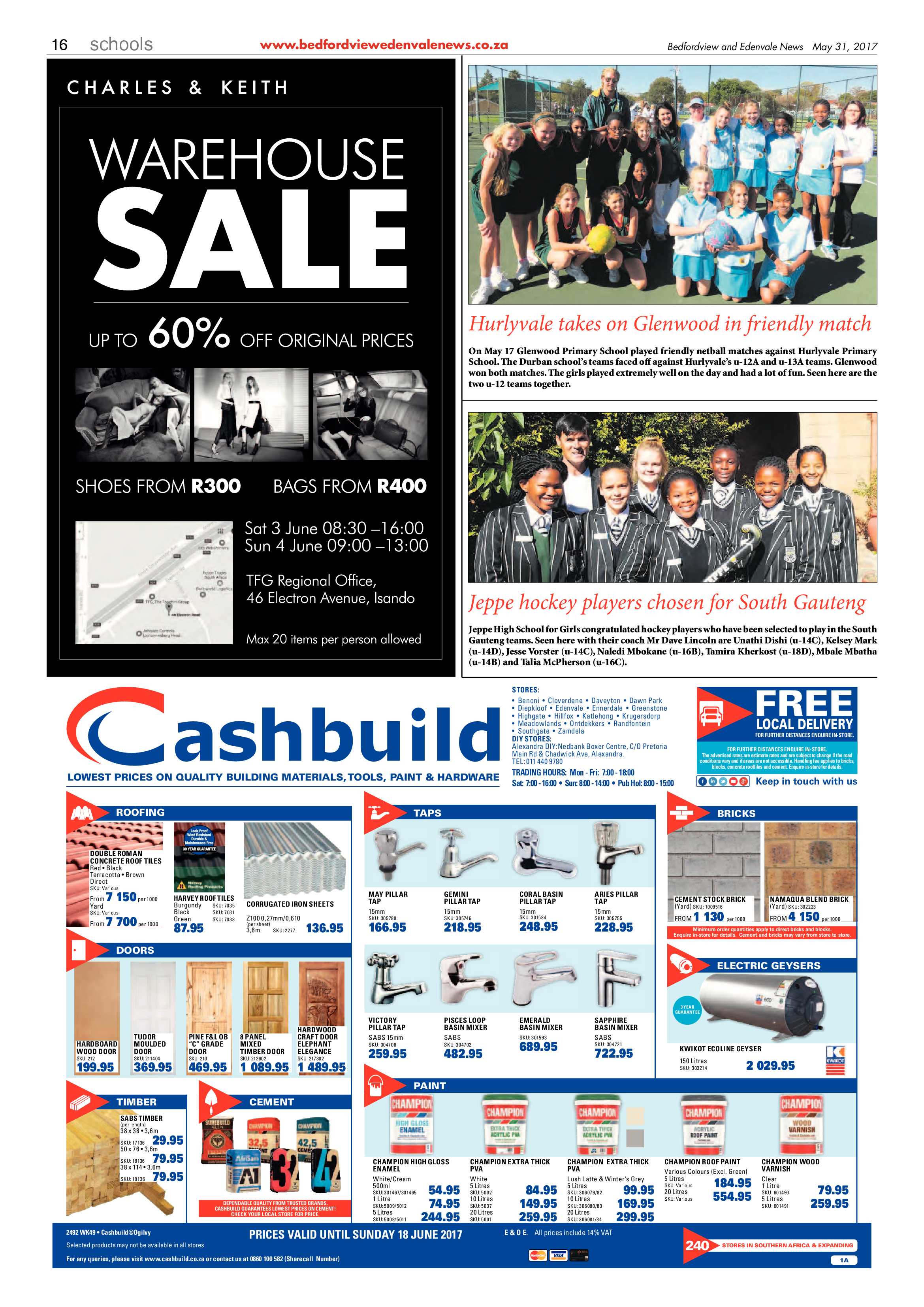 Bedfordview and Edenvale News 31 May 2017 page 16