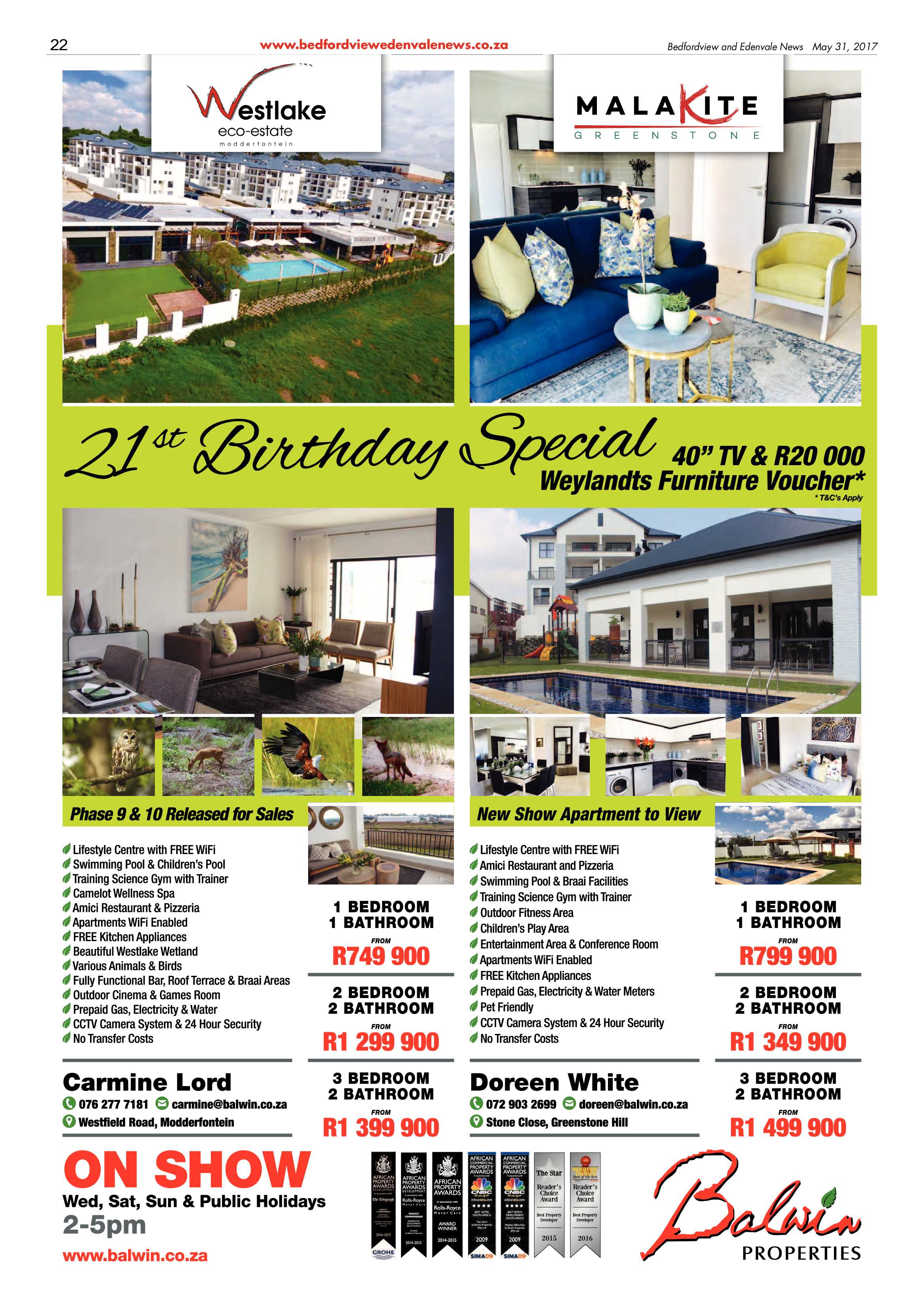 Bedfordview and Edenvale News 31 May 2017 page 22