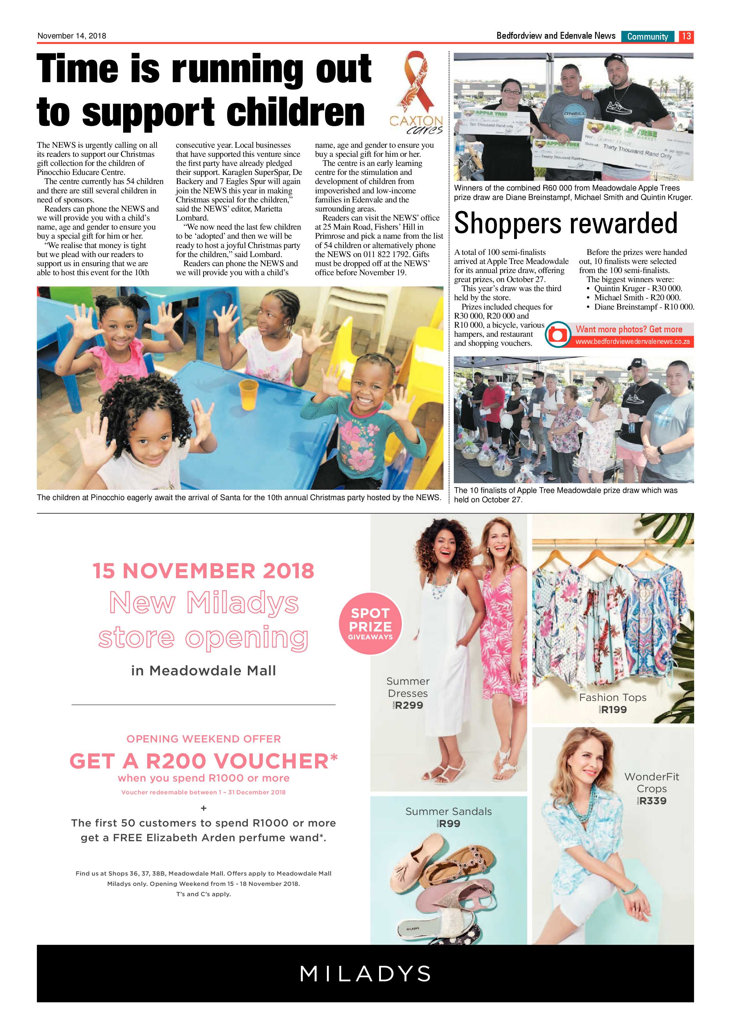 Bedfordview and Edenvale news 14 November 2018 page 13