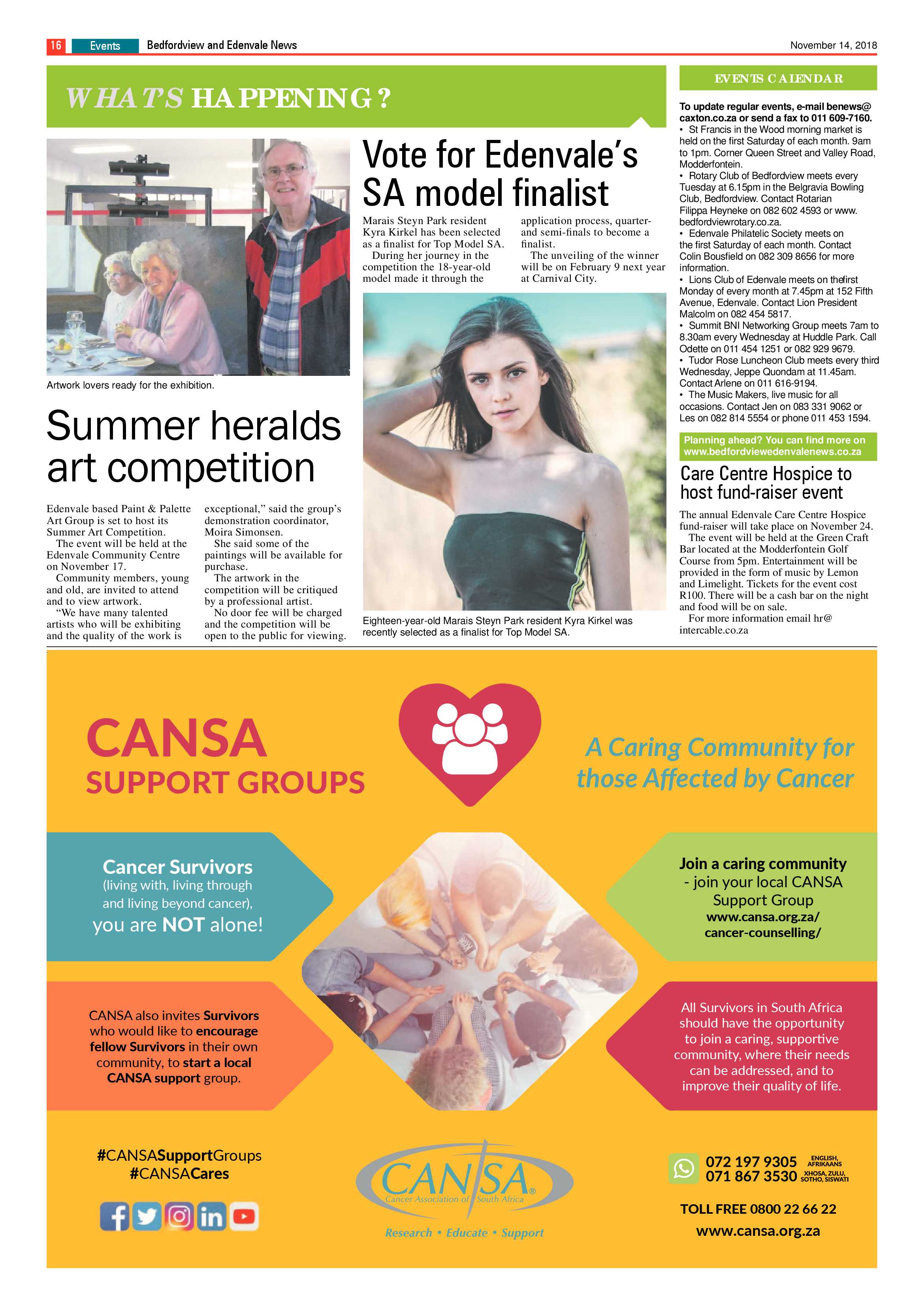 Bedfordview and Edenvale news 14 November 2018 page 16