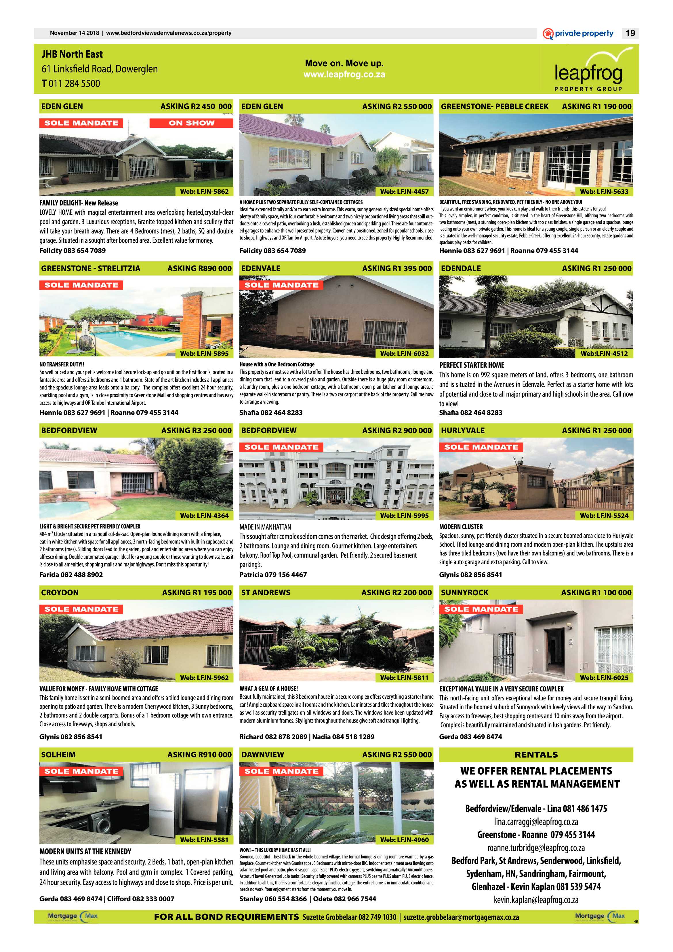 Bedfordview and Edenvale news 14 November 2018 page 19