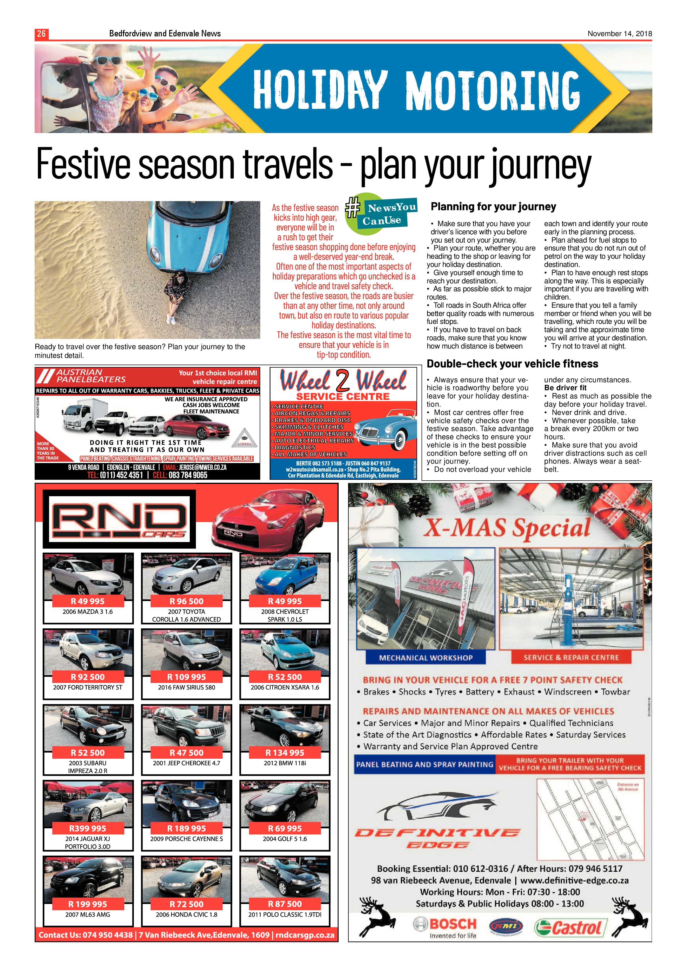 Bedfordview and Edenvale news 14 November 2018 page 26