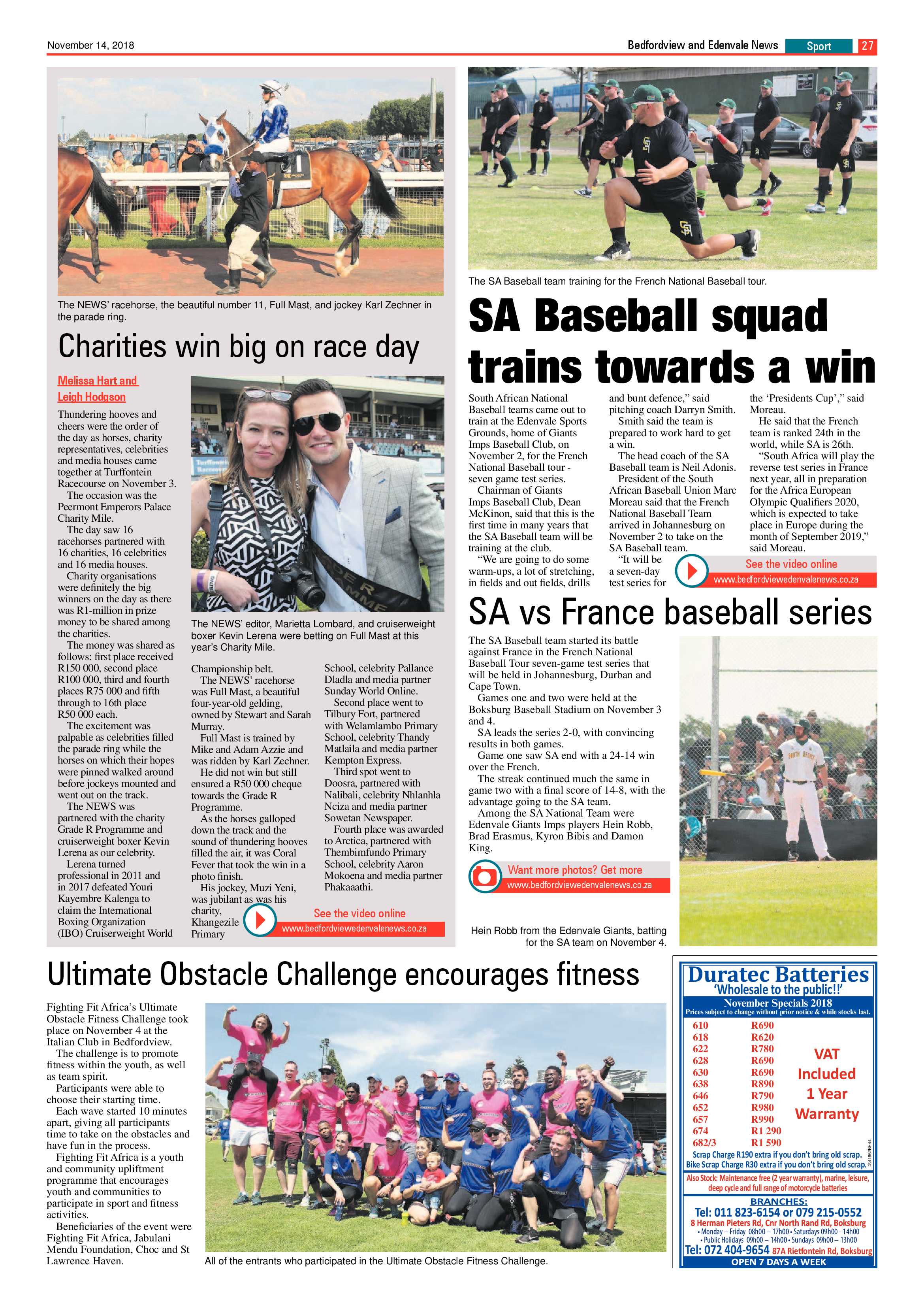 Bedfordview and Edenvale news 14 November 2018 page 27