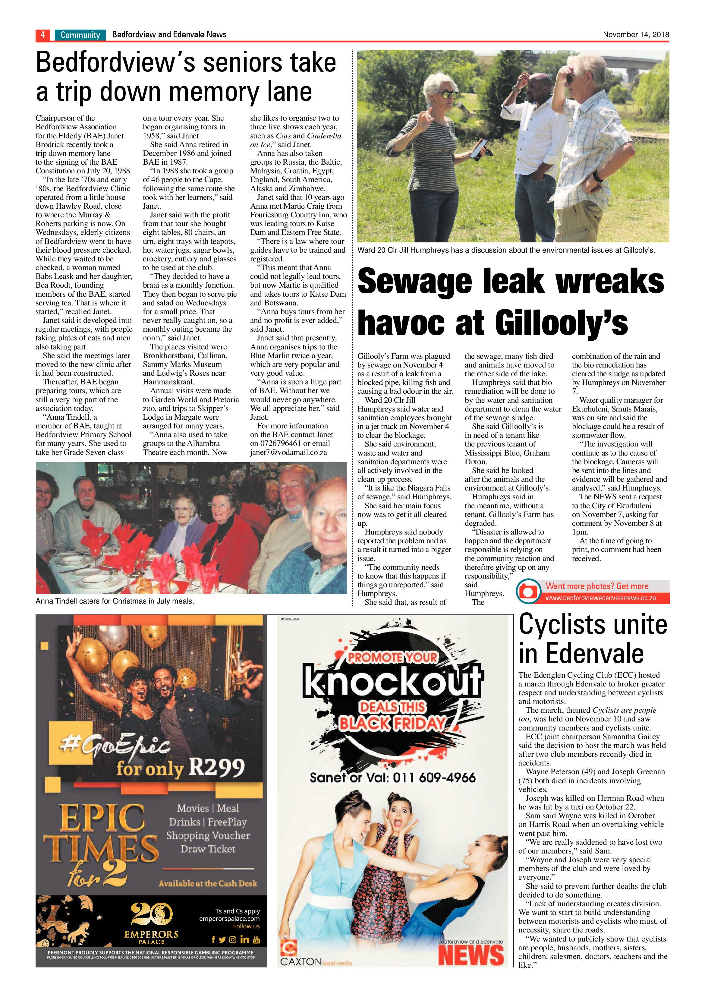 Bedfordview and Edenvale news 14 November 2018 page 4