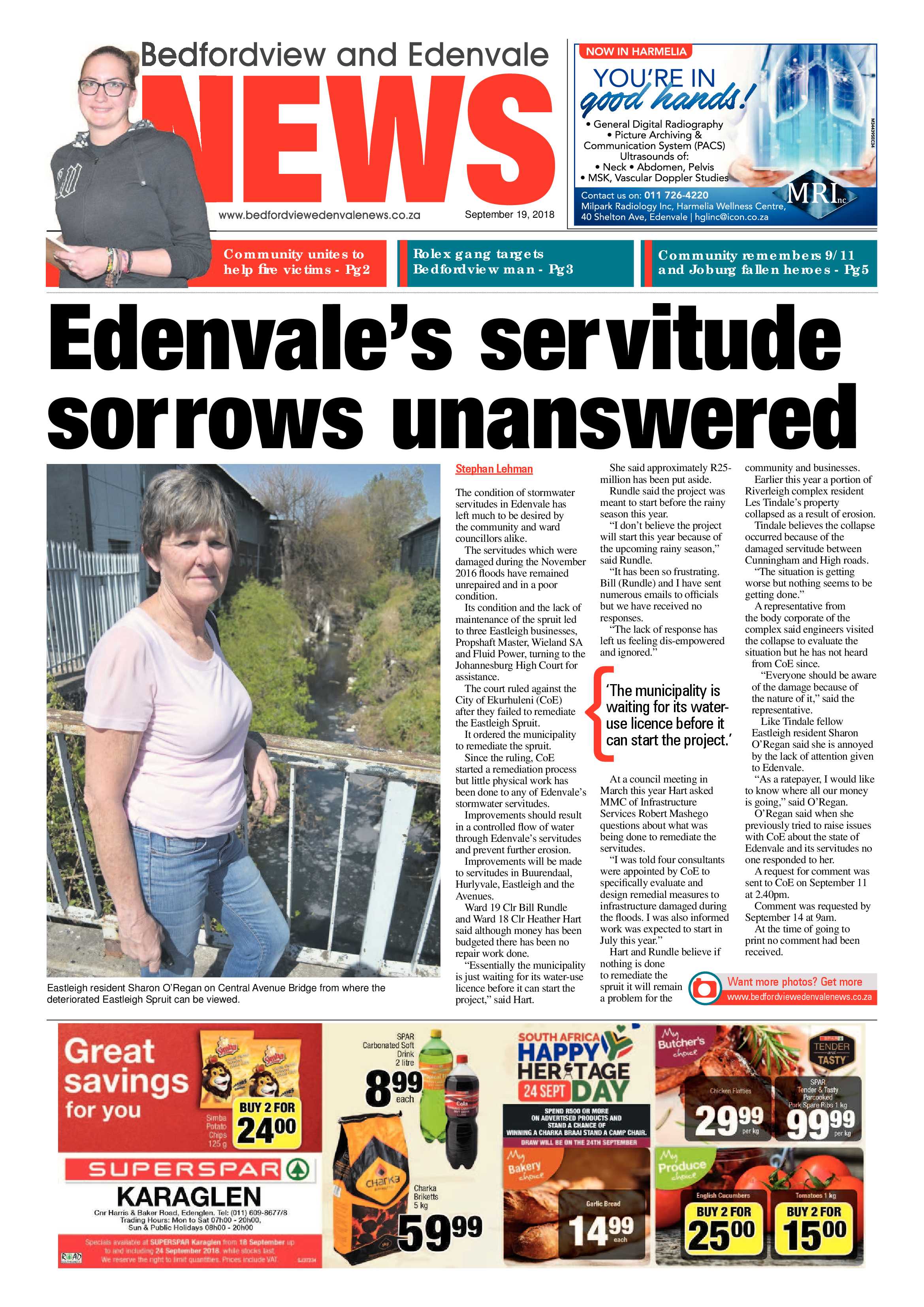 Bedfordview and Edenvale news 19 September 2018 page 1