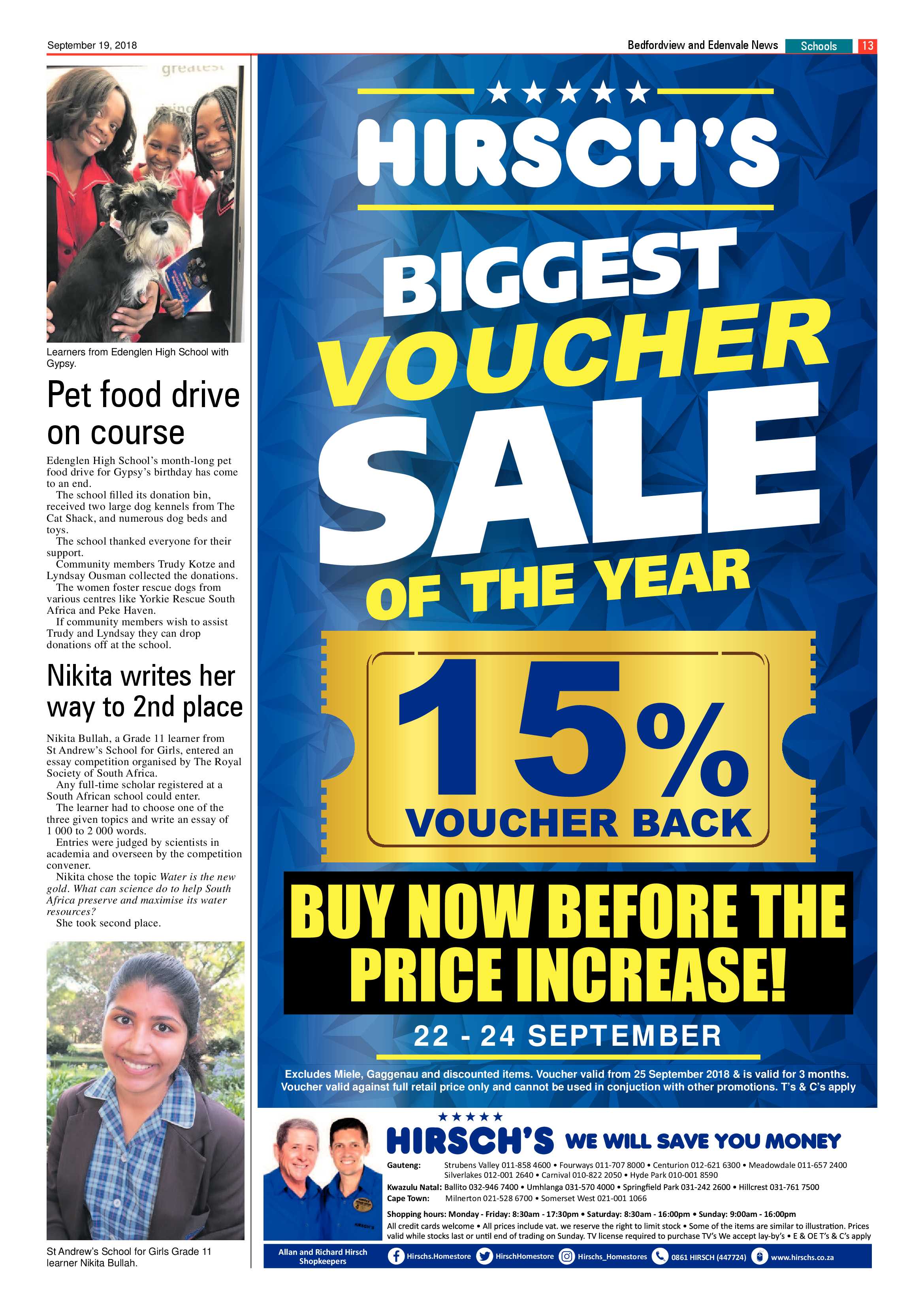 Bedfordview and Edenvale news 19 September 2018 page 13