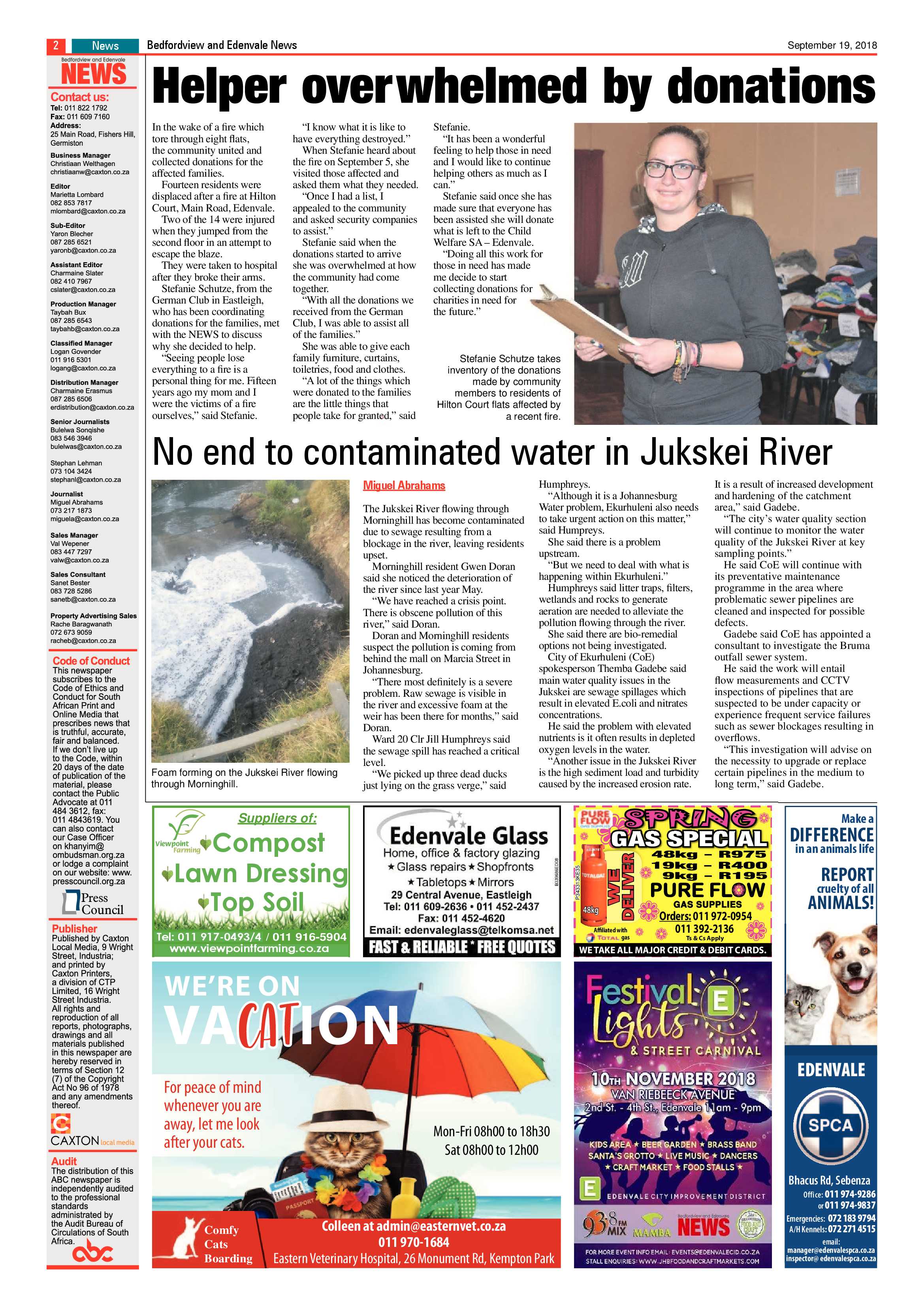 Bedfordview and Edenvale news 19 September 2018 page 2