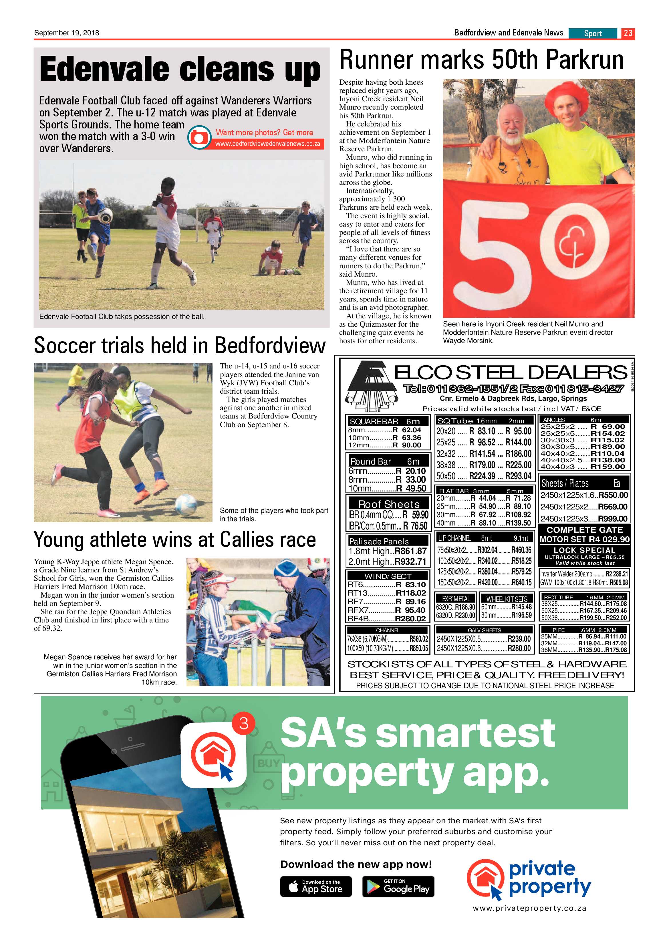 Bedfordview and Edenvale news 19 September 2018 page 23
