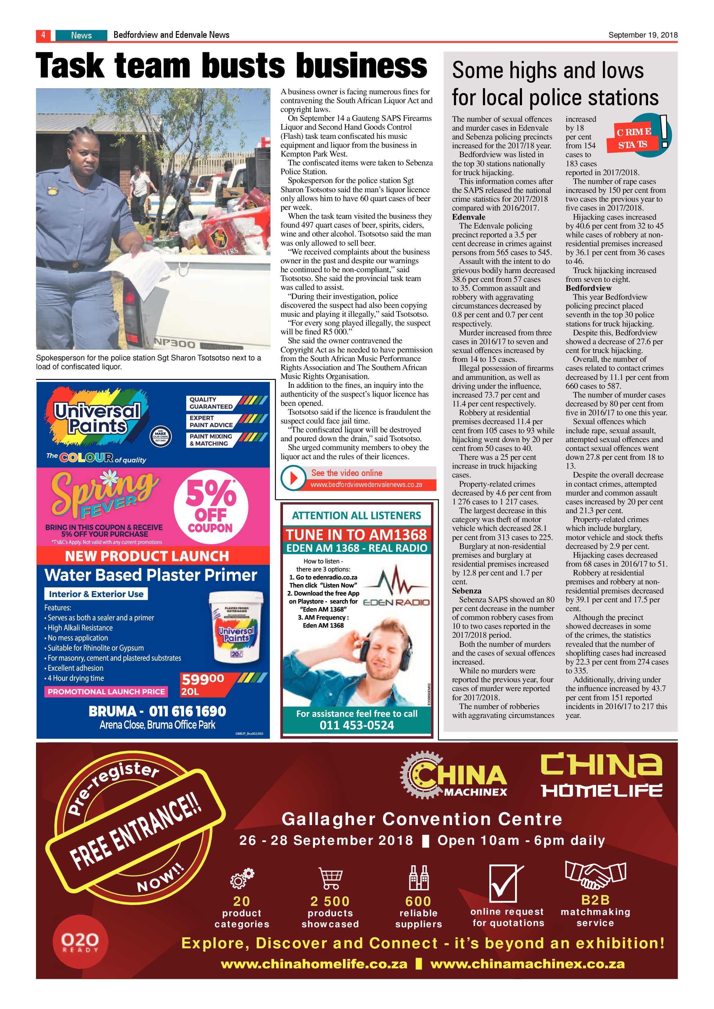 Bedfordview and Edenvale news 19 September 2018 page 4