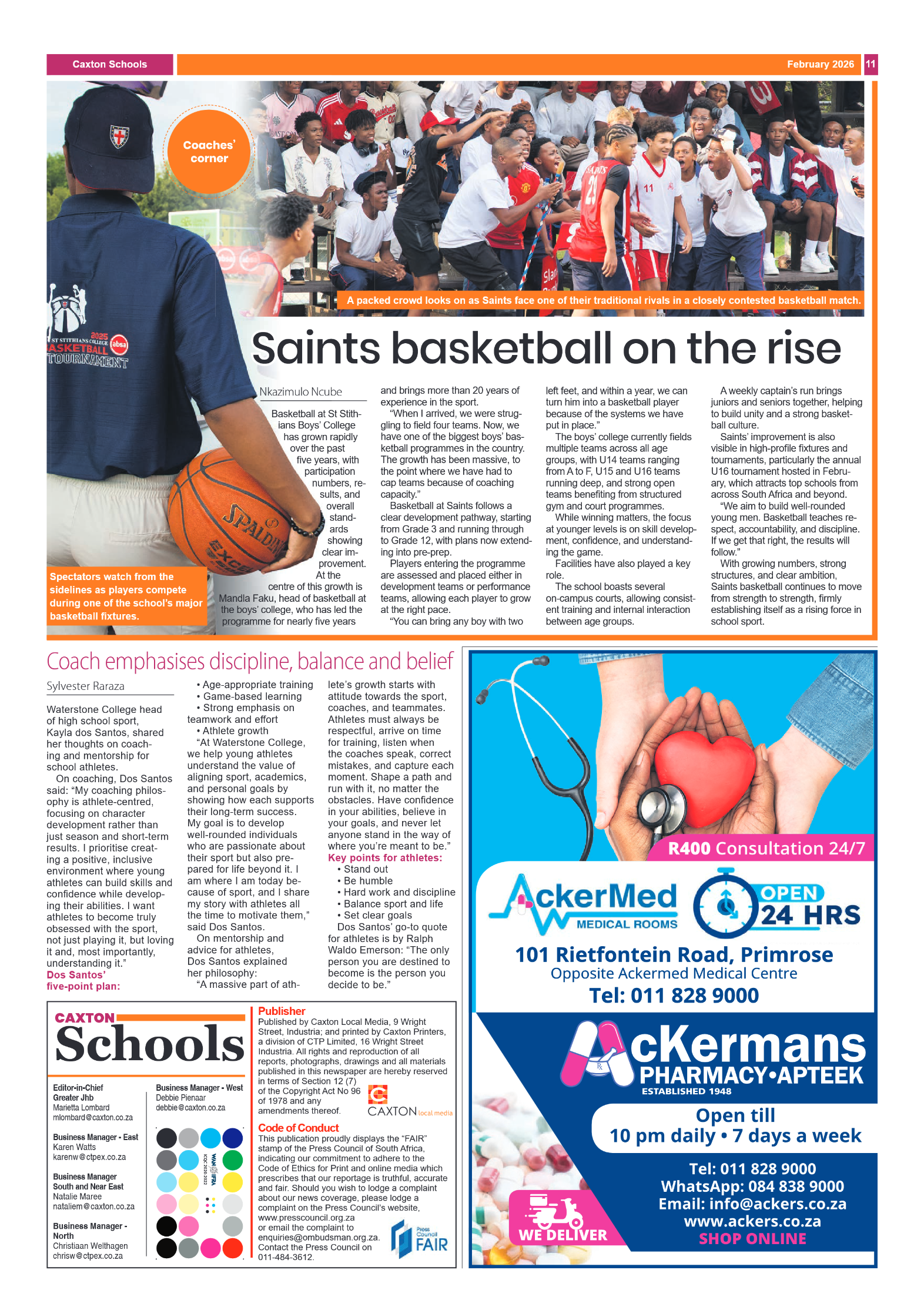 Caxton Schools – February 2026 – Volume 2 page 11