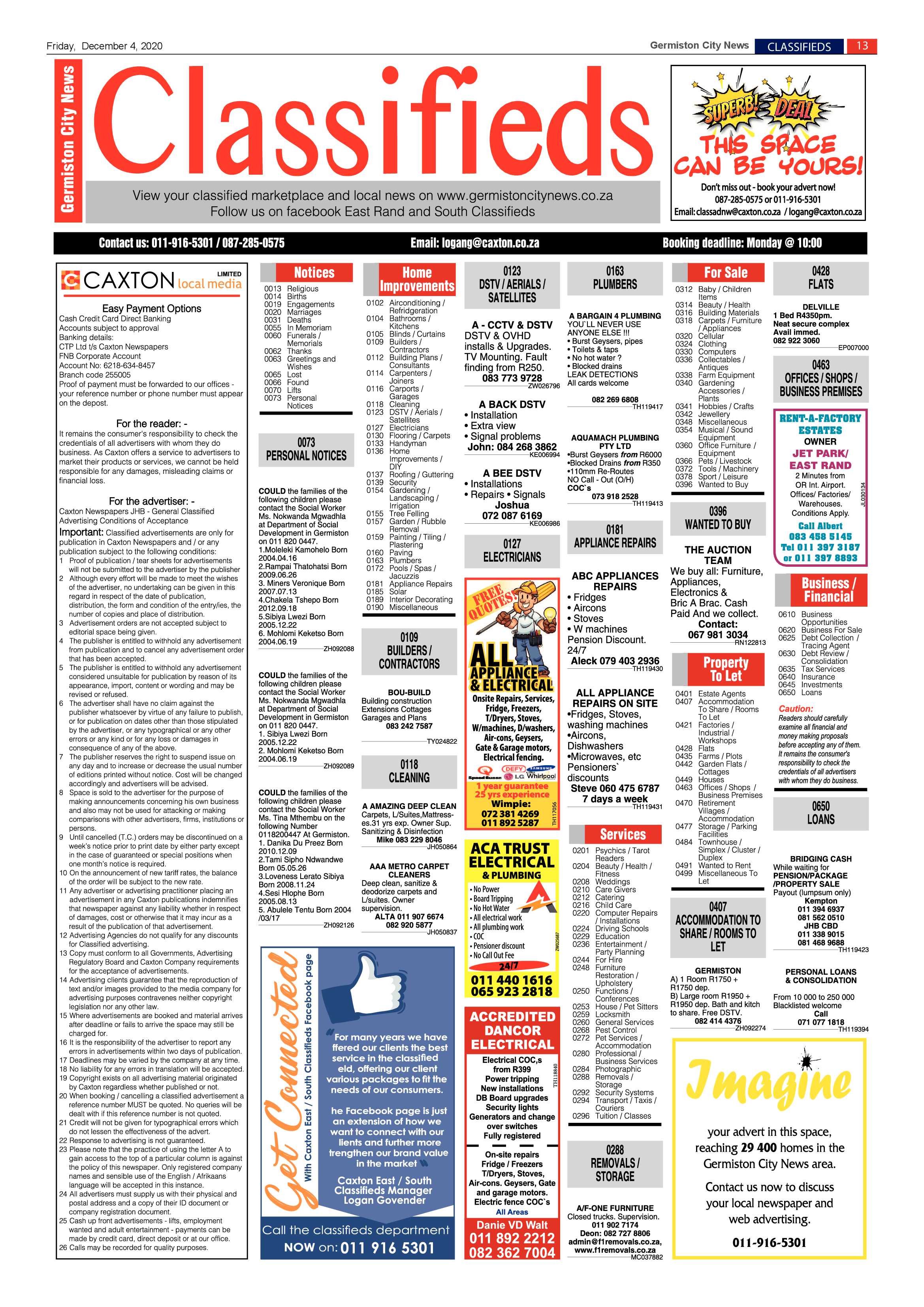 Germiston City News 02 December 2020 page 13
